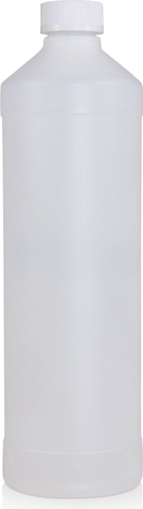 6x PE Kunststoff 1L Rundflasche natur Produktbild 