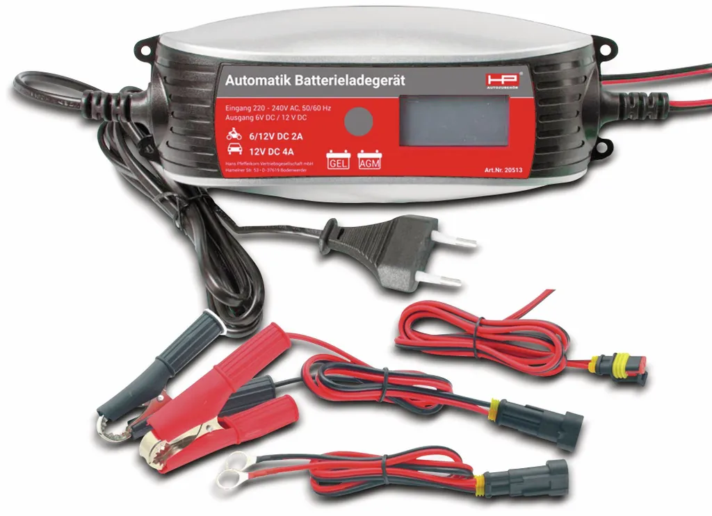 HP Autozubehör 20513: Mai più a piedi con la Batteria Scarica 6/12V