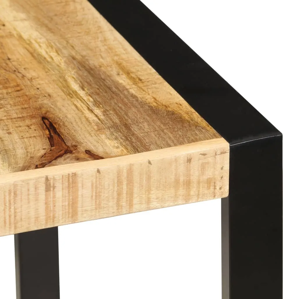 Table à manger bois massif de manguier 160x80cm design rustique chic - 5