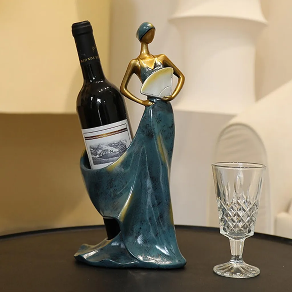 Statue Porte-bouteille Danseuse Rouge : Rangez votre vin avec style - 4
