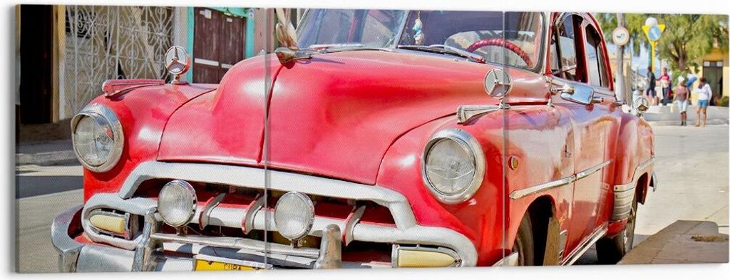 Bild auf Leinwand - Leinwandbild - Chevrolet Auto Havanna - 150x50cm - Wand Bild - Wanddeko - Leinwanddruck - Bilder - Kunstdruck - Wanddekoration ...