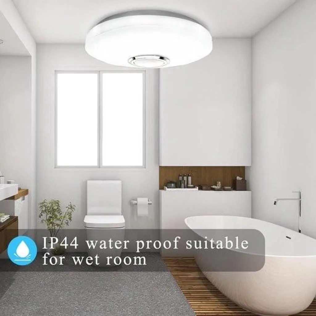 Plafonnier LED 36W dimmable connecté pour salle de bain RVB