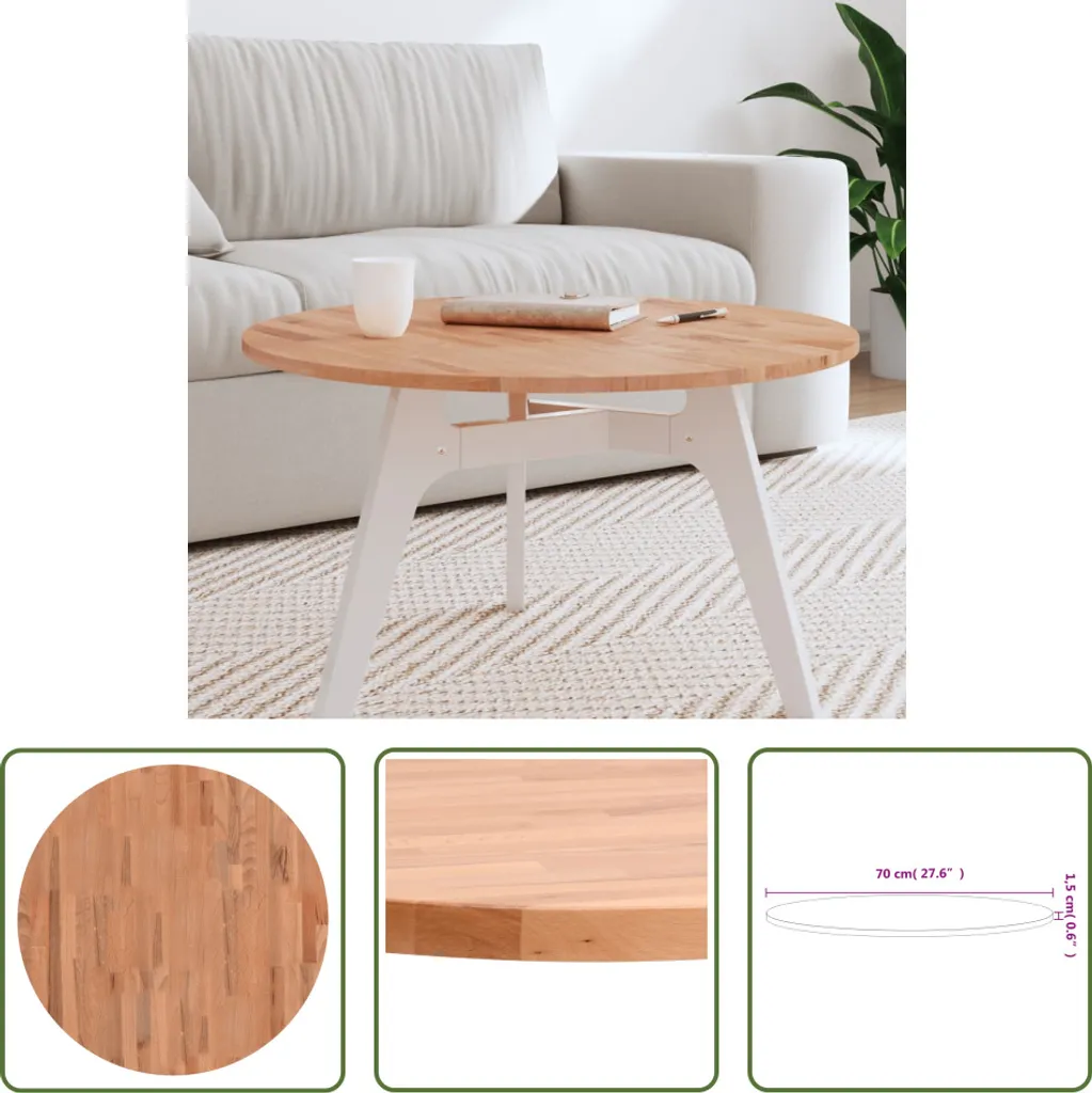 Piano Tavolo in Faggio Massiccio 70cm - Top per Ristoranti e Bar
