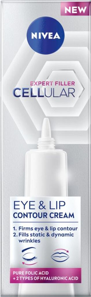 NIVEA – Augencreme – CELLular Expert Filler Anti-Aging – Für alternde Haut – Mit Hyaluronsäure & reiner Folsäure – 15 ml - 1 Stück