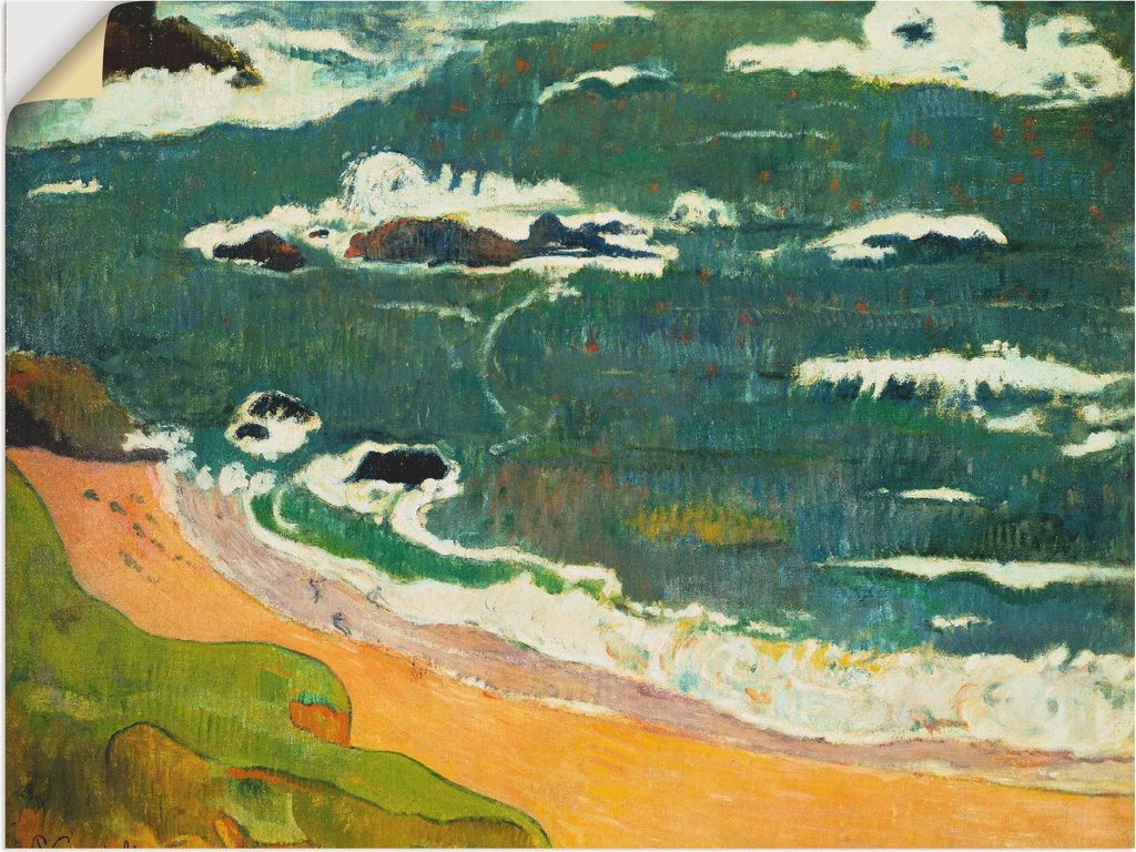 ARTland Wandbild, selbstklebend Strand bei Le Pouldu. 1889 Größe: 60x45 cm