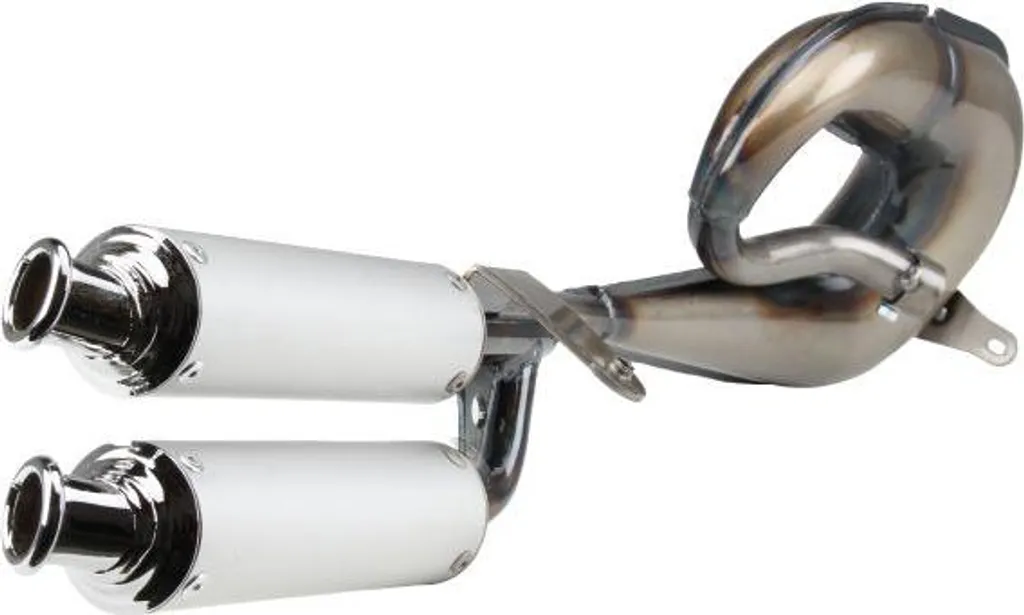 Pot d'échappement sport en aluminium double sortie pour Piaggio Ciao