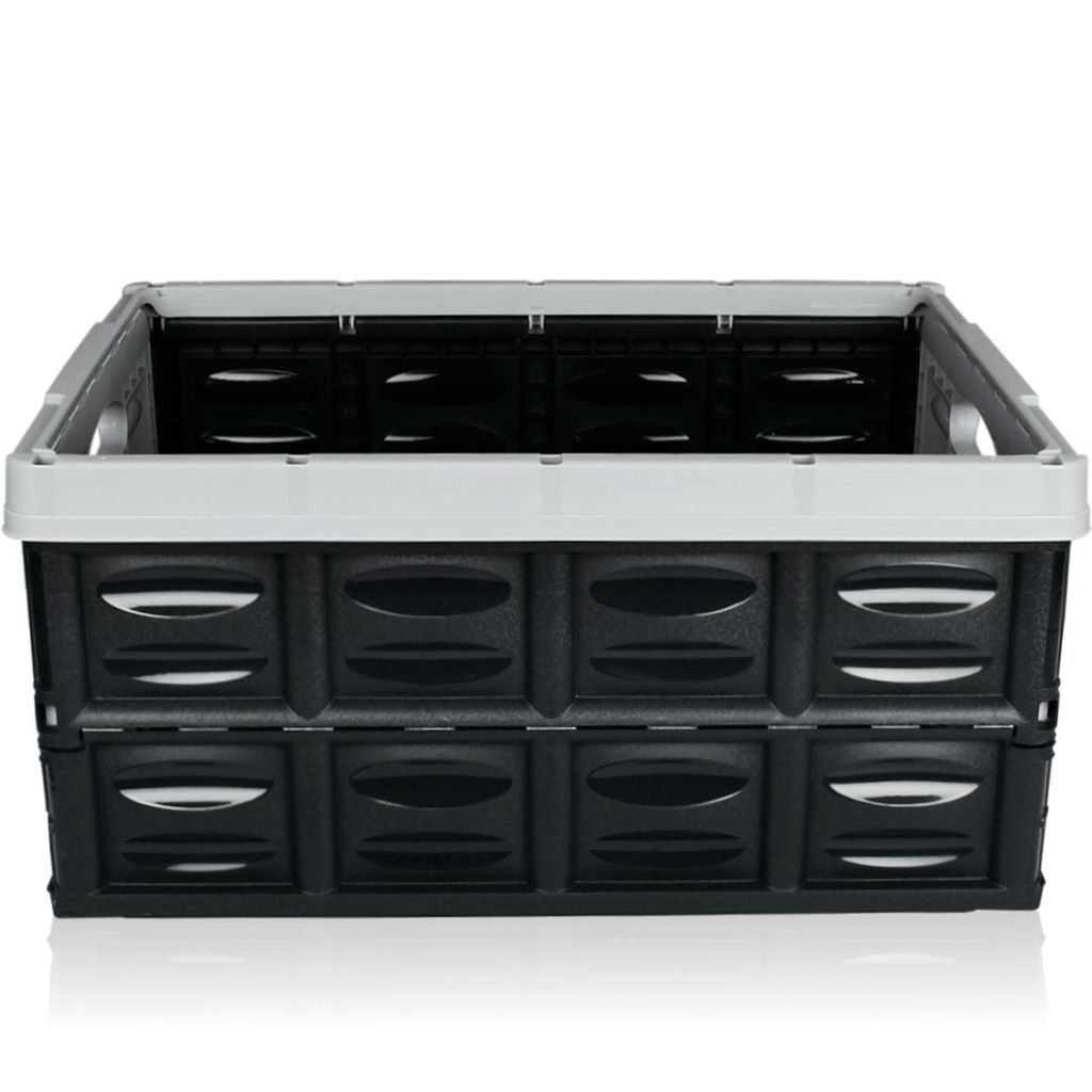 2x Klappbox 45 L faltbare Transportbox 54 x 40 x 26 cm klappbar und stapelbar Einkaufskiste
