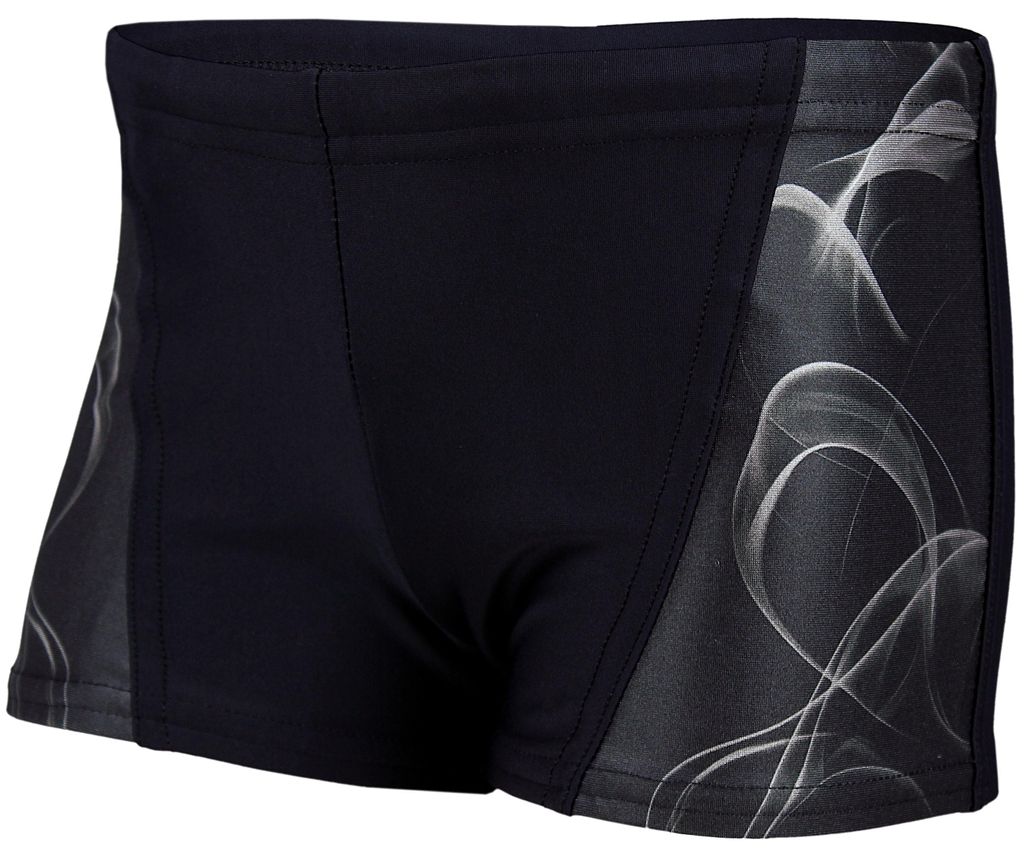 Aquarti Jungen Schwimmhose Kontrastfarbige Einsätze, Farbe: 16201 Schwarz / Graphit, Größe: 164