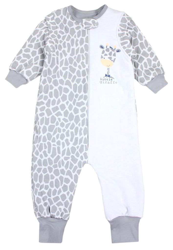 TupTam Baby Schlafsack mit Füßen und Ärmel e Materialien Winterschlafsack, Farbe: Giraffe, Größe: 104-110