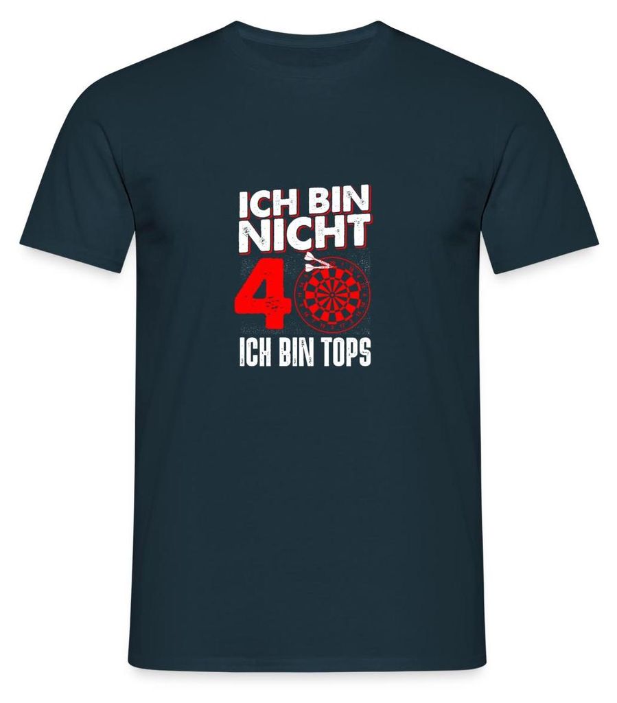 Spreadshirt 40. Geburtstag | Dart | Ich Bin Tops Männer T-Shirt, 3XL, Navy