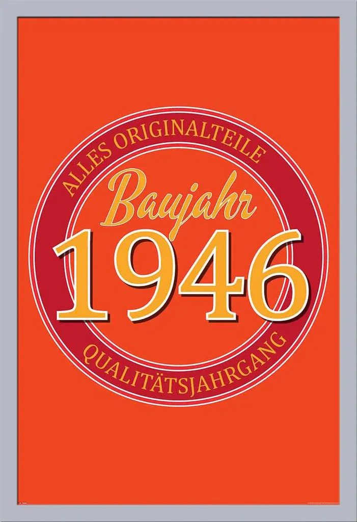 Offerta Poster 1946 Shinsuke® - Cornice Argento Maxi con Disco Acrilico