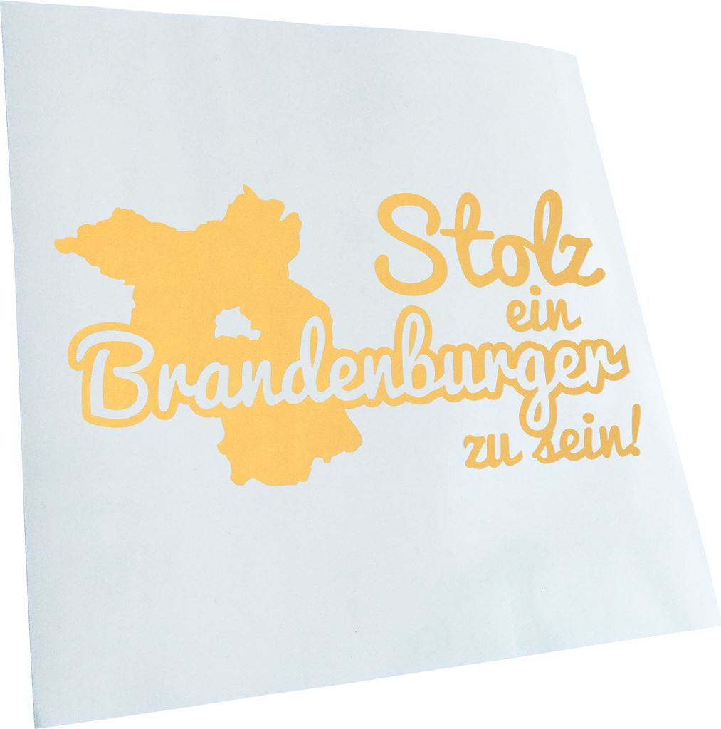 Kiwistar - Autoaufkleber - Brandenburger Stolz - Creme - 30x15cm - Aufkleber für Auto, Laptop, Fahrrad, LKW, Motorrad mehrfarbig JDM Decal Racing