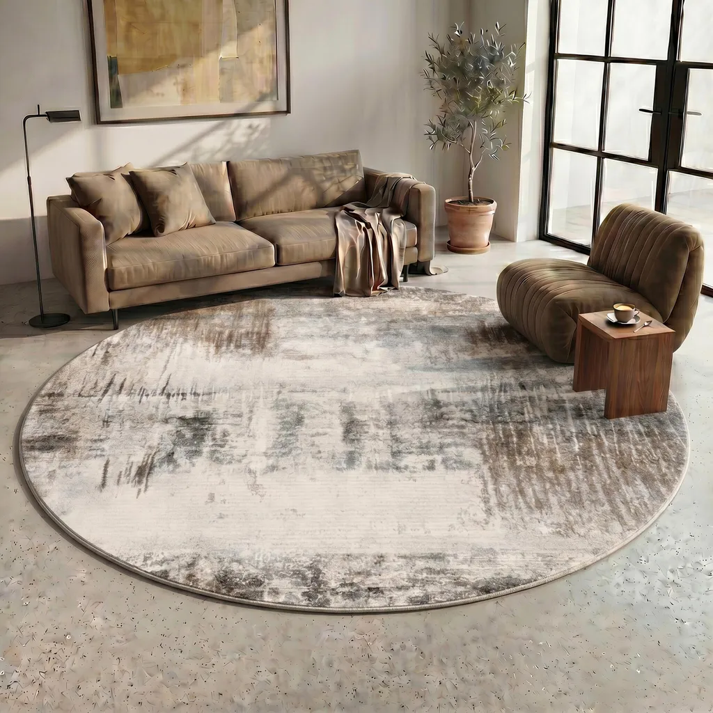 Sous-tapis rond antidérapant Xavier Scratch Volero 160 cm gris taupe