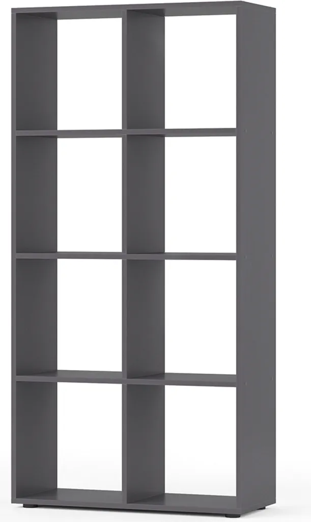 Bibliothèque grise Vicco Scutum 143x72cm idéale pour ranger vos livres