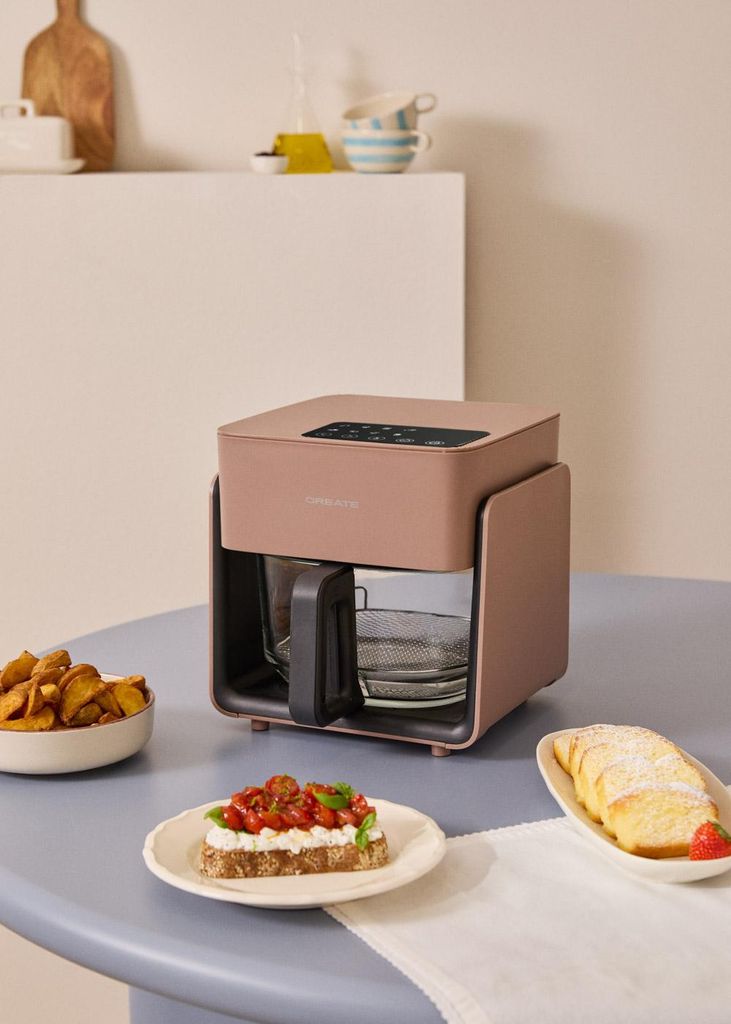 AIR FRYER STUDIO CRYSTAL - 4,2L Glas-Heißluftfritteuse mit optionalem Dampfgarer