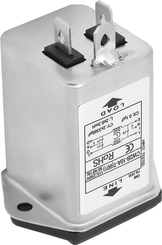 CW2B-10A T  001  Filtro De Potencia EMI Con Toma De Fusible 2 En 1 Seguridad Unica 125 250v
