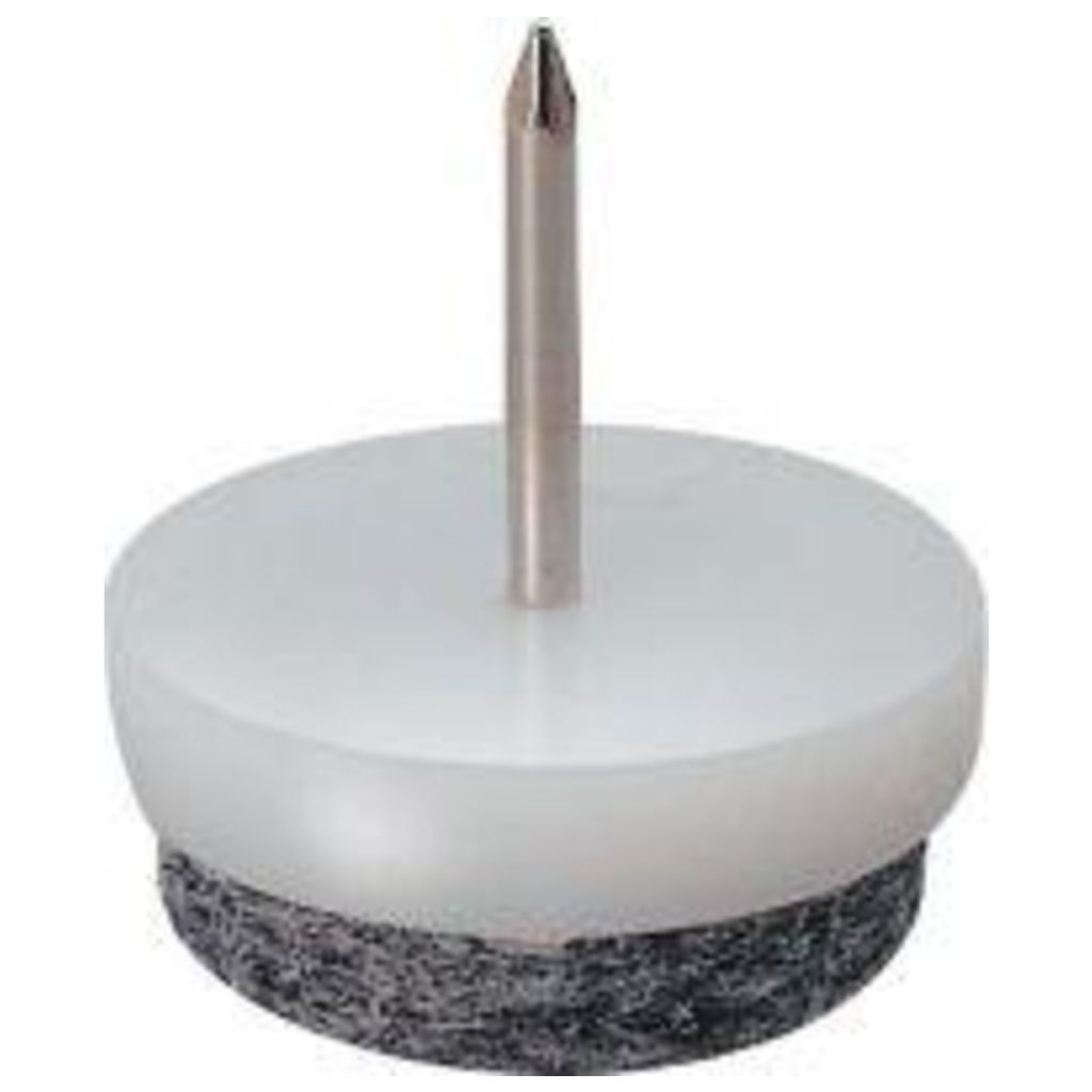 DRANSFELD, Gleiter rund, Durchmesser 28mmxL13mm 111, zum Einschlagen Kunststoff weiß 100 Stk