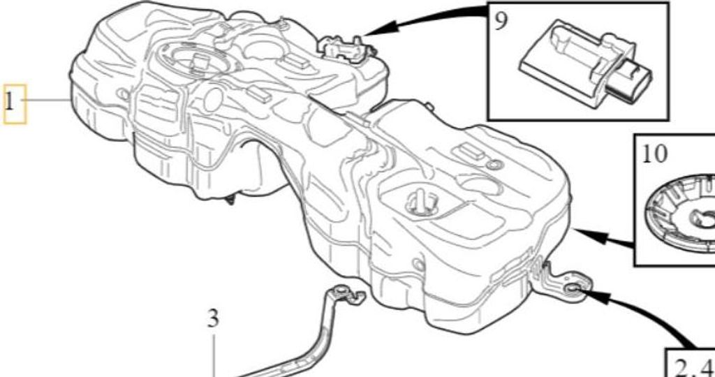VOLVO XC60 XC90 V60CC V90CC II Kraftstofftank 2.0T