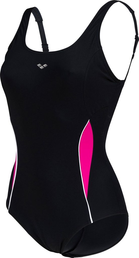 Arena W Alissa U Back One Piece Low Black-Rose Violet-Wh Black-Rose Violet-Wh 46