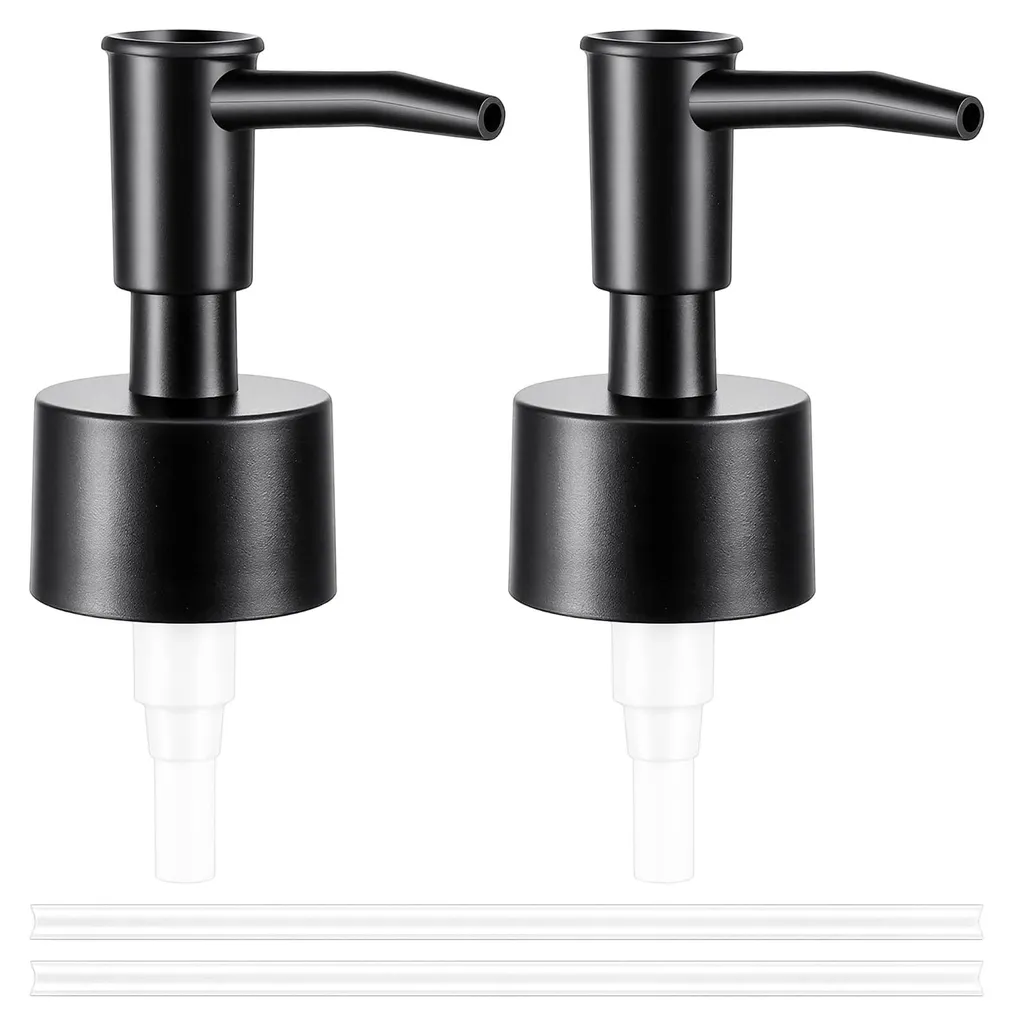 Lot de 2 Têtes de Pompe Noir Mat 28/400 pour Distributeur de Savon