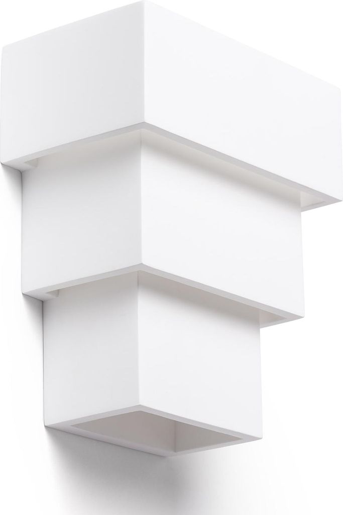 Wandleuchte Gips Tatane Weiß