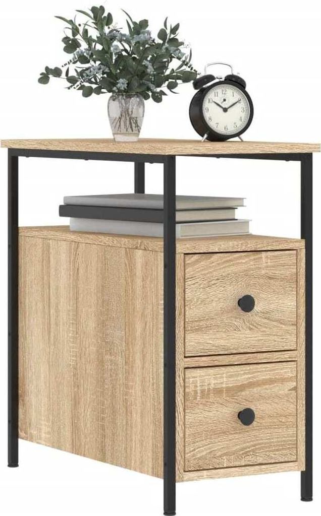 Comodino rovere Sonoma 30x60x60 cm Materiale in legno Immagine del prodotto 