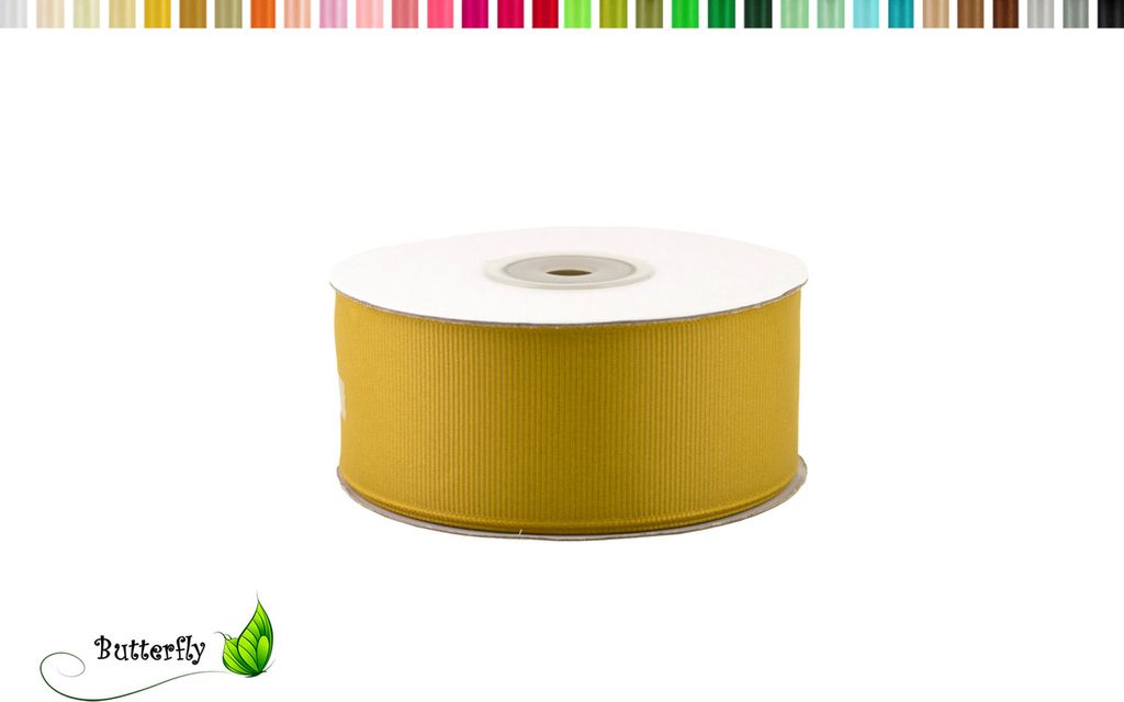 25m Rolle Ripsband 38mm, Farbauswahl:gold 687H