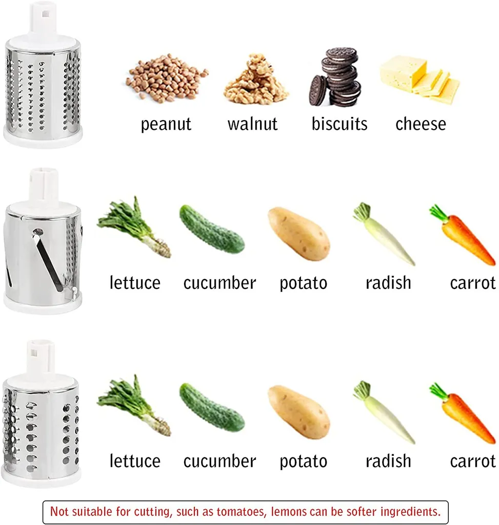 Grattugia Multifunzione INF 3 Lame - Massima Sicurezza per la Tua Cucina - 8