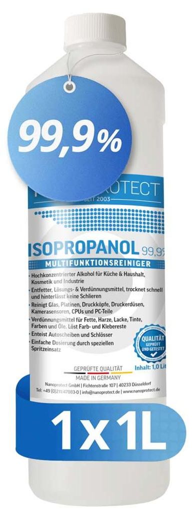 Nanoprotect Isopropanol 99,9% | 1 Liter Reiniger | Produktbild 