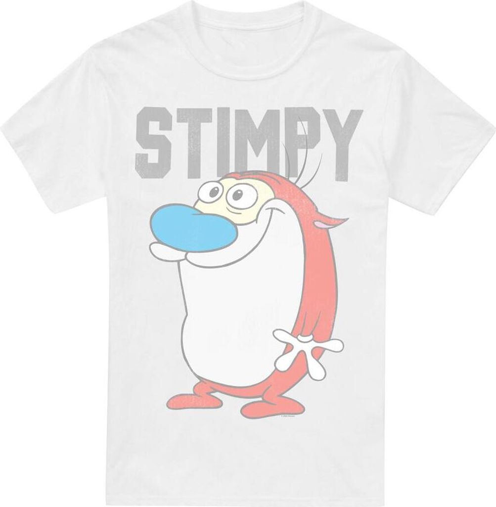 Ren & Stimpy - T-Shirt für Herren TV6701 (5XL) (Weiß)