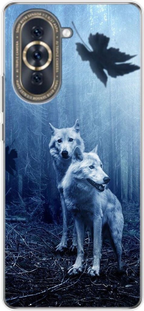 König Design Hülle kompatibel mit Huawei nova 10 Kunststoff Soft Handyhülle - Handy Case Wölfe