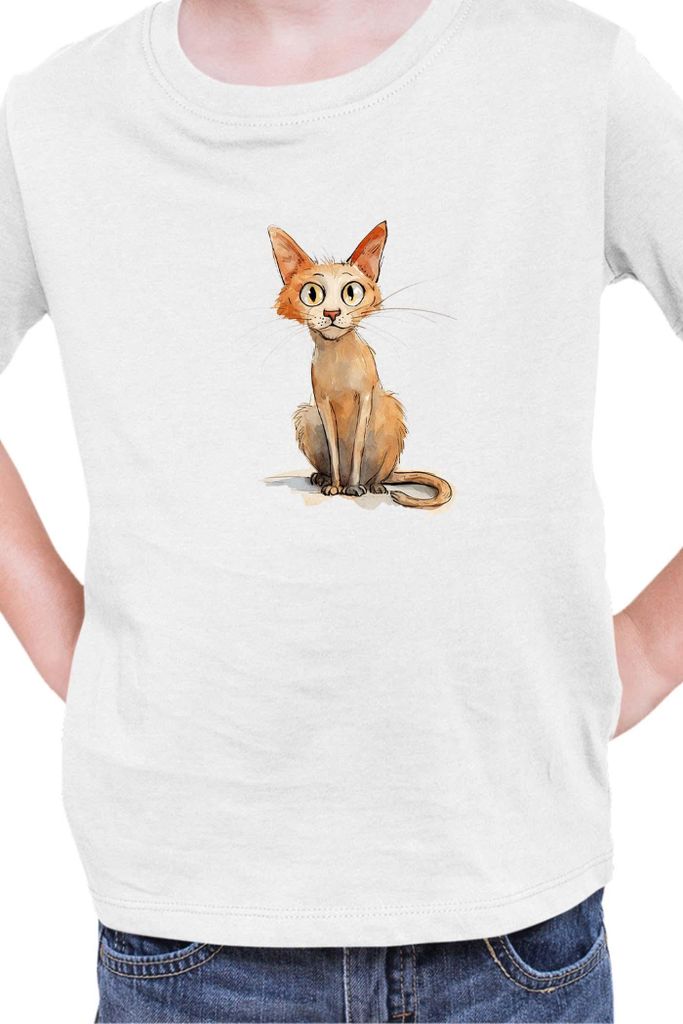 Kinder T-Shirt Funny Cats Breeds Javanese Cat 022, 12-13 Jahr - 152 / Weiß