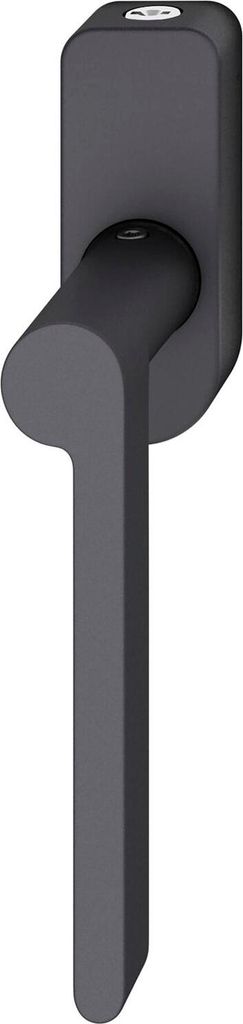 FSB Fenstergriff 34 1021 abschließbar ovale Rosette, rechts, Aluminium schwarz