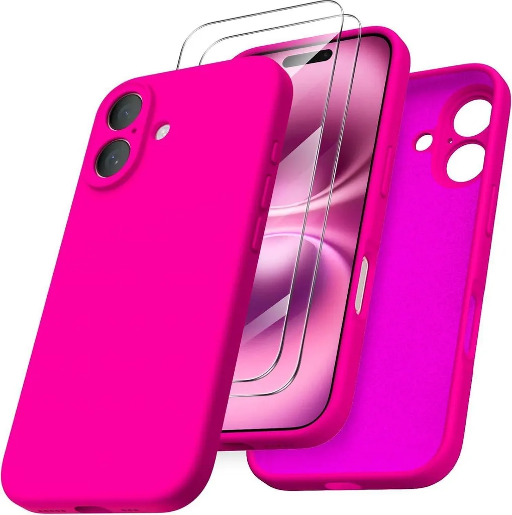 Custodia iPhone 16 ORNARTO: Silicone Soft Touch e Protezione Lenti