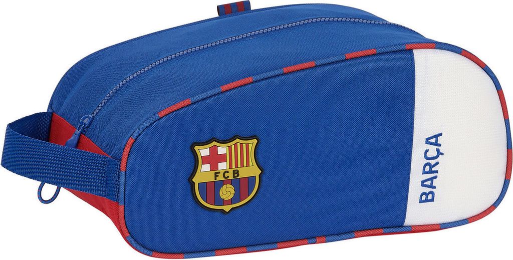 F.C. Barcelona Reise-Schuhkarton Blau-Braun 34 x 15 x 18 cm