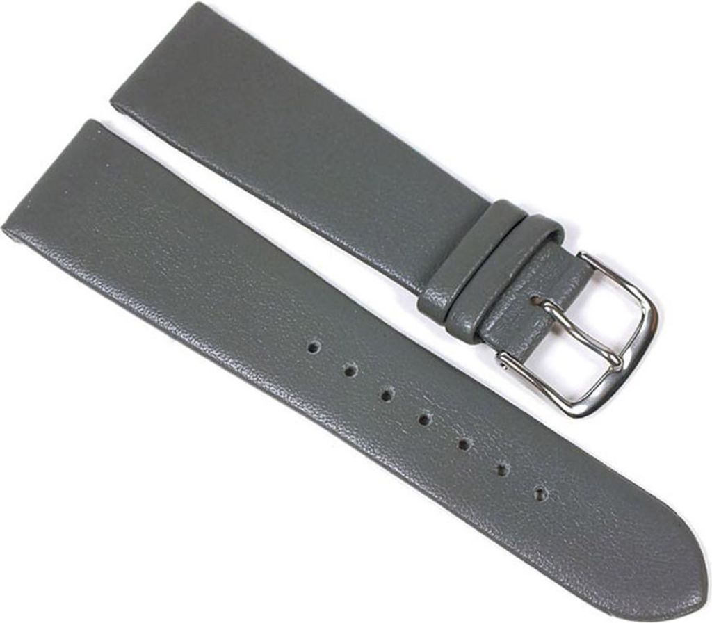 Minott Uhrenarmband leder | hergestellt in Deutschland Grau 23210S, Stegbreite:22mm