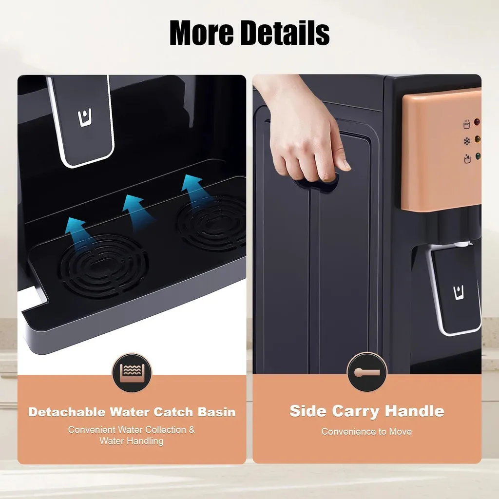 Distributeur d'eau de table eau chaude et froide 8-95°C Inox Noir 550W - 7