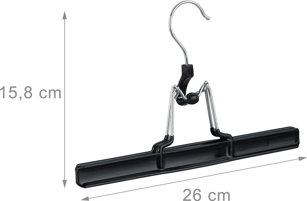 100 Grucce In Metallo Sottili E Antiscivolo 40 Cm – Appendini Salvaspazio Per Abiti, Camicie E Pantaloni - Colore Argento