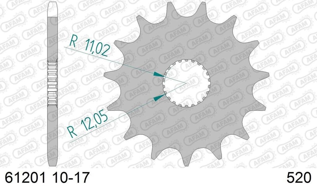 AFAM Stahl Standard Ritzel vorne - 520