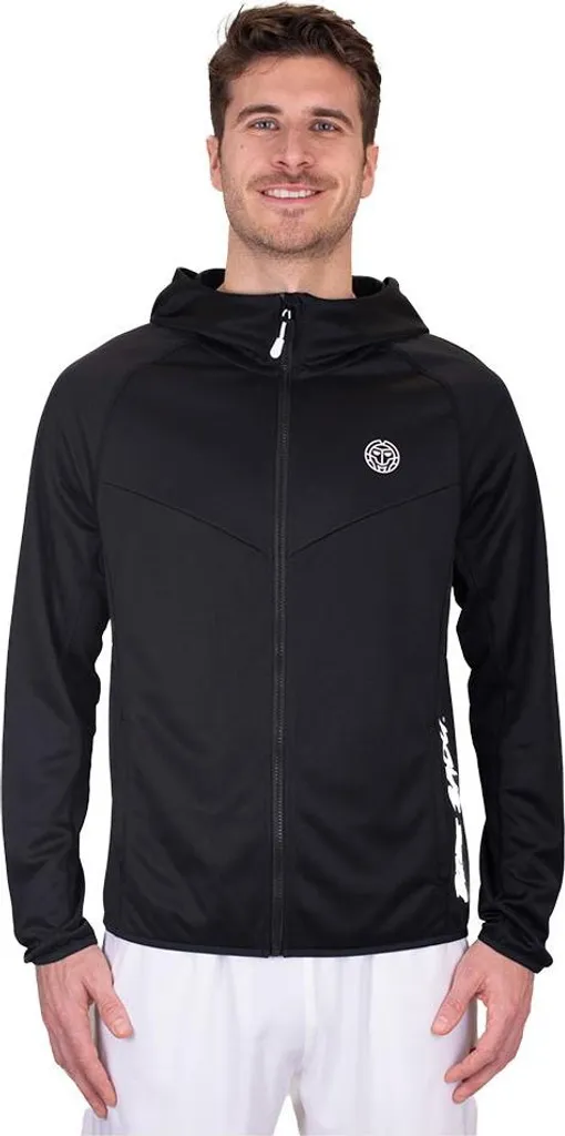 Pull zippé noir Bidi Badu S Homme : fini le froid pendant le sport !