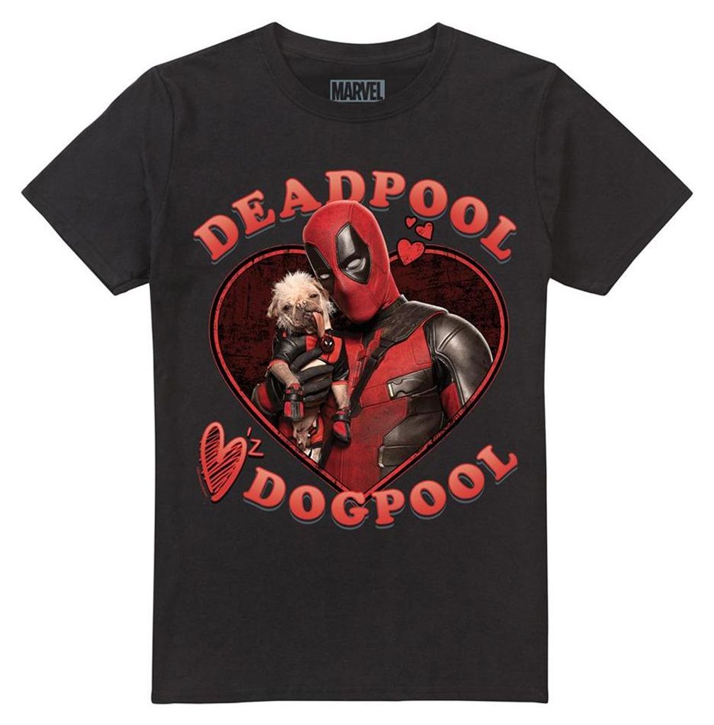 Deadpool & Wolverine - "Wade Loves Dogpool" T-Shirt für Herren/Damen Uni TV34296 (S) (Schwarz)