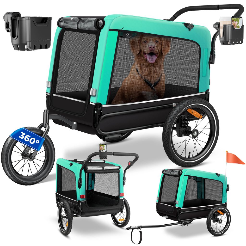 KESSER® Rimorchio per cani Boxer 3-in-1: passeggino per Immagine del prodotto 