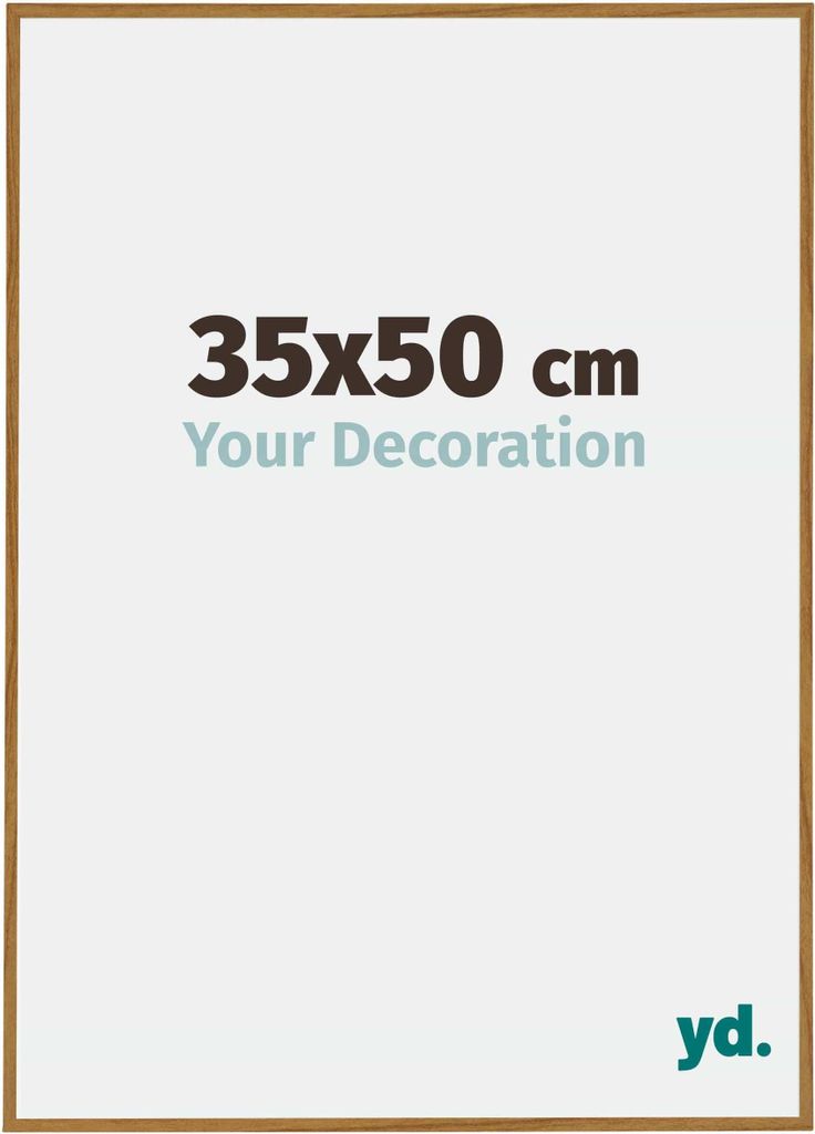 A product image showing a frame with text and a logo.