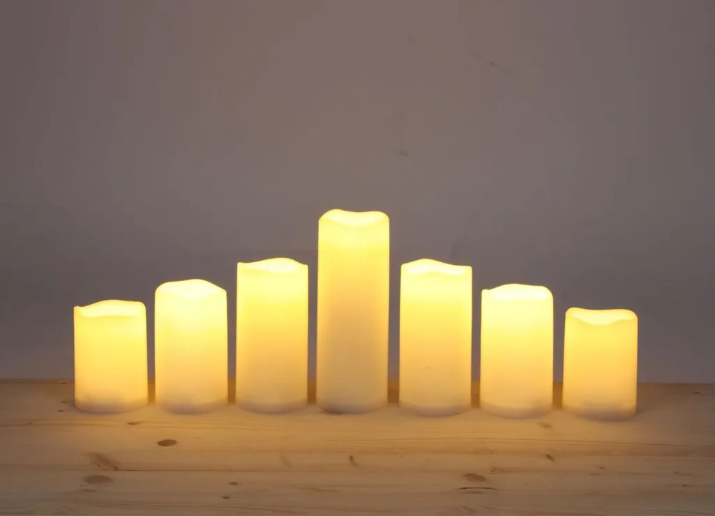 Bougies LED pour décoration de table mariage et fêtes de Noël 7x