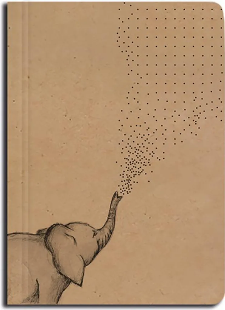 Taccuino A6 Puntinato Kraft Elefante - Sketchbook Tascabile Eco-Friendly