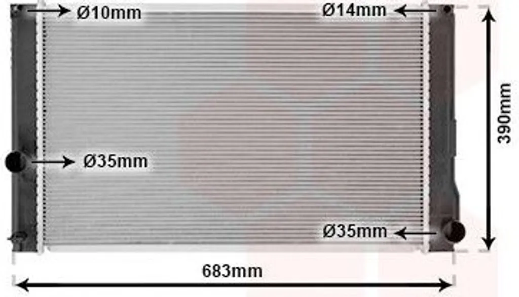 Radiateur de refroidissement moteur à eau Van Wezel pour Toyota Auris