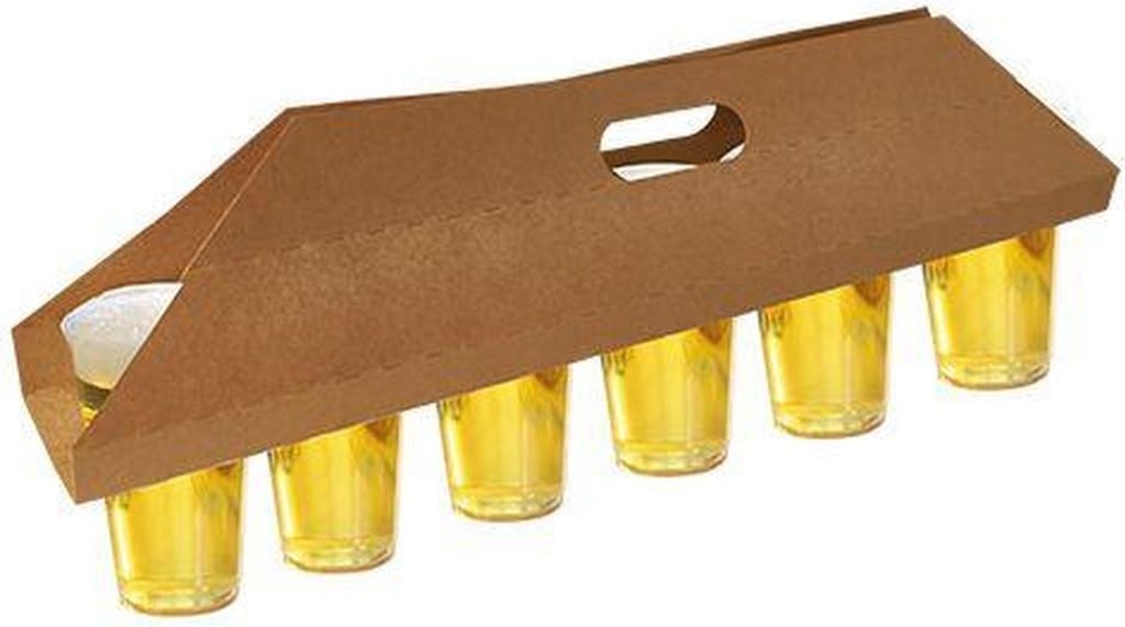 Tragetabletts, Pappe "pure" 12 cm x 9,5 cm x 62 cm braun Produktbild 