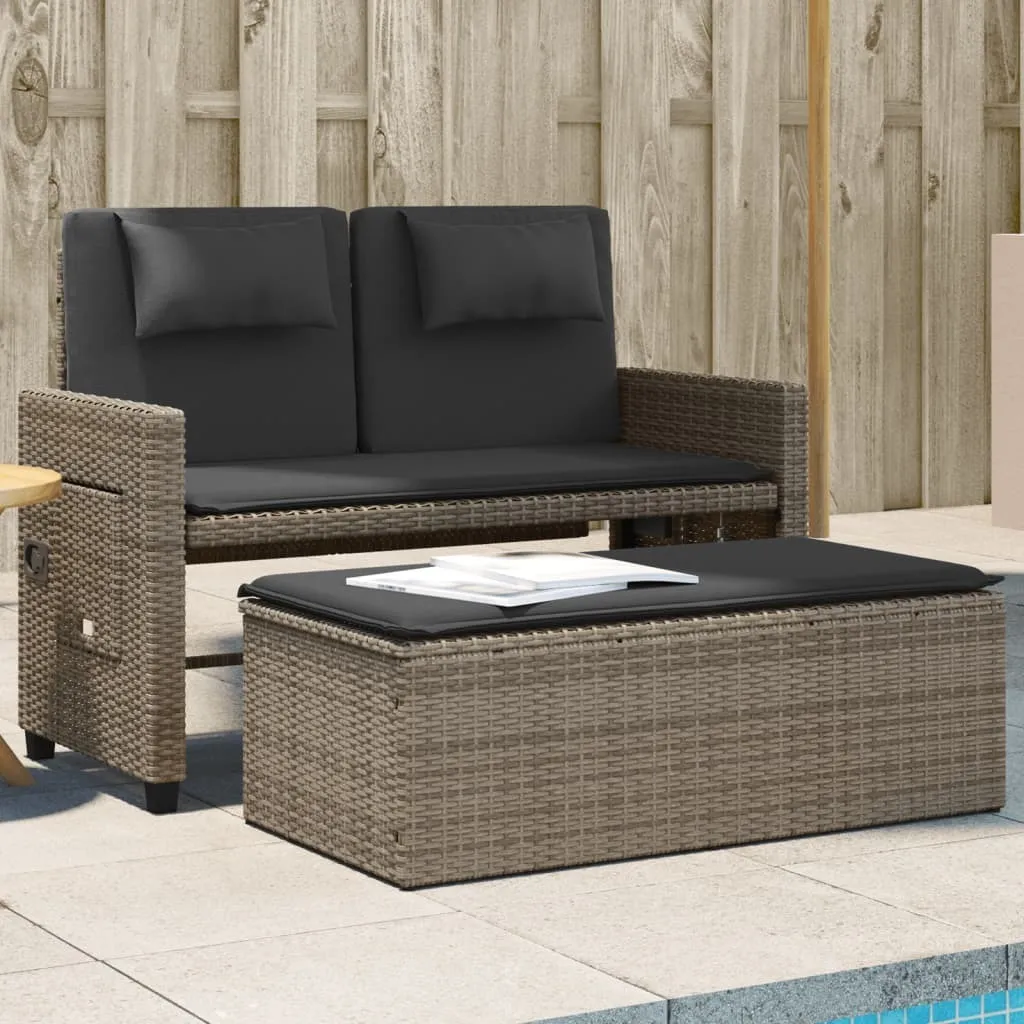 Banc de Jardin Réglable Gris : Confort Durable sans Entretien Difficile