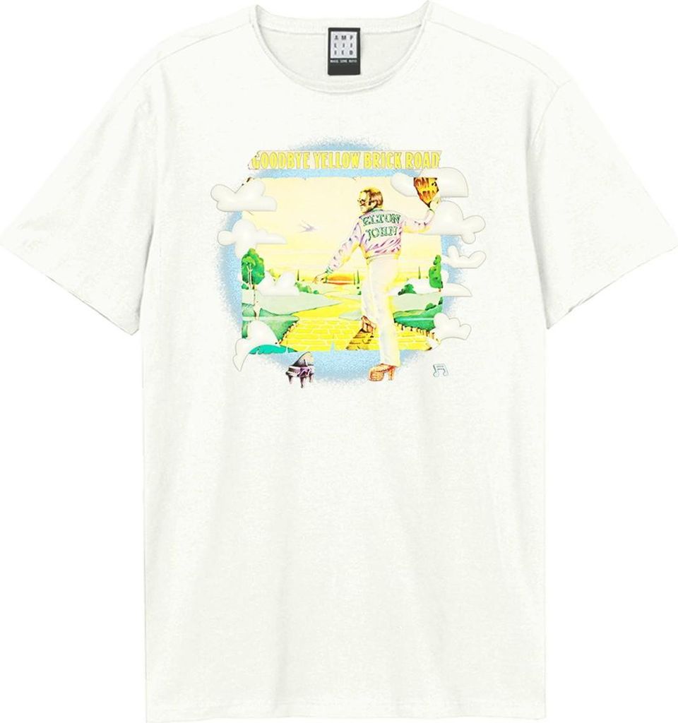 Amplified - "Goodbye Yellow Brick Road Cover" T-Shirt für Herren/Damen Uni GD3186 (XL) (Altweiß)