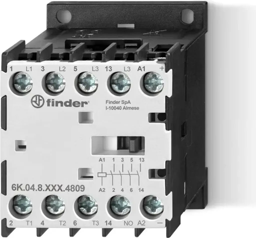 Finder 6K.04.8.230.4709 Contattore Industriale 4 Poli 9A 4kW 230V